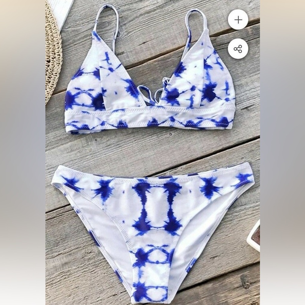 Women’s Bikini‎ Two Piece Tie Dye Tummy Control Swimsuit NWT Size  XS